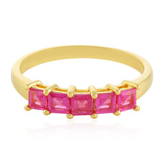 Zilveren ring met Madagaskar Roze Saffieren