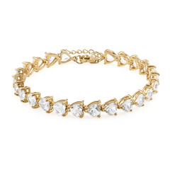 Zilveren armband met witte topaasstenen