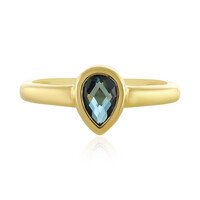 Zilveren ring met een Londen-blauwe topaas