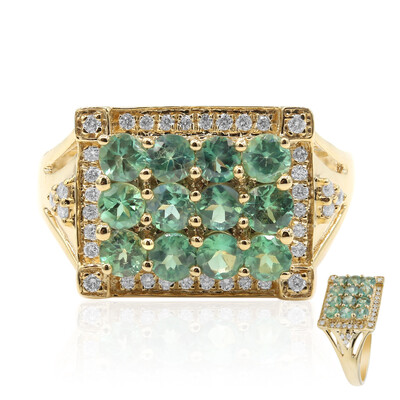 Gouden ring met Braziliaanse alexandrieten (CIRARI)