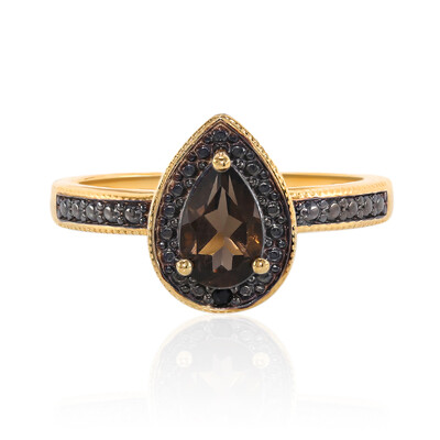 Zilveren ring met een rookkwarts