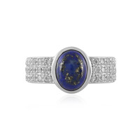 Zilveren ring met een lapis lazuli