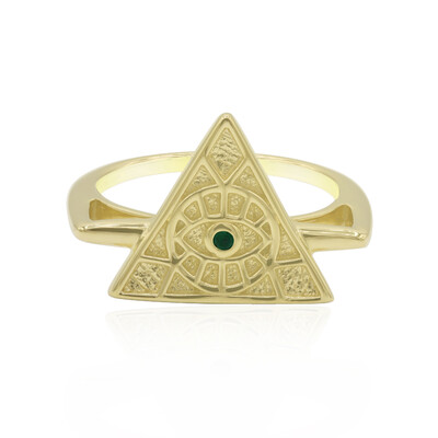 Zilveren ring met een Braziliaanse smaragd