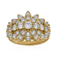Zilveren ring met een witte topaas