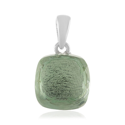 Zilveren hanger met een groene amethist