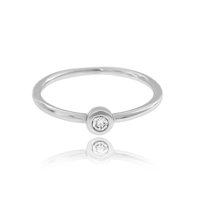 Platina ring met een Loepzuivere (F) Diamant (LUCENT DIAMONDS)