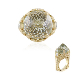 Zilveren ring met een groene amethist (Dallas Prince Designs)