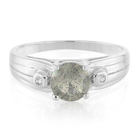 Zilveren ring met een spectroliet