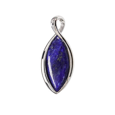 Zilveren hanger met een lapis lazuli
