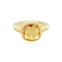 Zilveren ring met een citrien