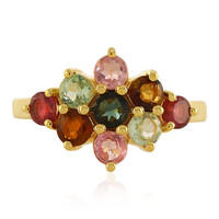Zilveren ring met toermalijnen