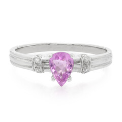 Zilveren ring met een roze koper toermalijn