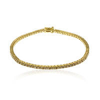 Gouden armband met SI2 Champagne Diamanten