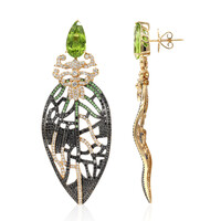 Gouden oorbellen met peridoots (Estée Collection)