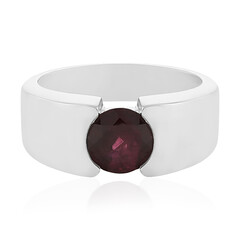 Zilveren ring met een rhodliet