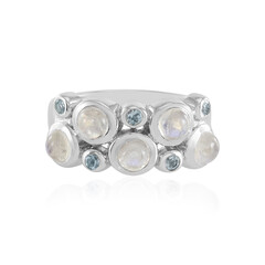 Zilveren ring met regenboog maanstenen (KM by Juwelo)