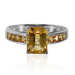 Zilveren ring met een citrien