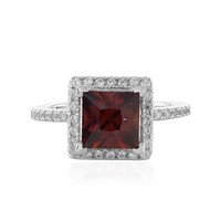 Zilveren ring met een roze zirkoon