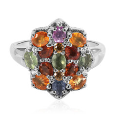 Zilveren ring met saffieren