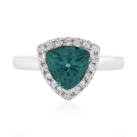 Zilveren ring met een Belgian Teal Fluoriet