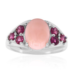 Zilveren ring met een roze opaal