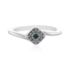 Zilveren ring met een I2 Blauwe Diamant