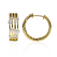 Gouden oorbellen met IF Diamanten (D)