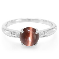 Zilveren ring met een kattenoog-scapoliet