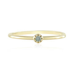 Gouden ring met een hemelblauwe SI1 diamant