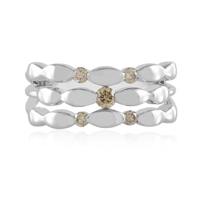 Gouden ring met een SI2 Champagne Diamant