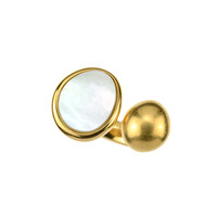 Zilveren ring met een parelmoer
