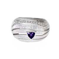 Zilveren ring met een Zambia-amethist