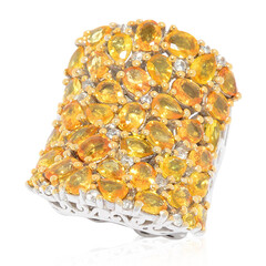 Zilveren ring met gele saffieren (Dallas Prince Designs)
