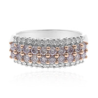 Gouden ring met roze SI diamanten (CIRARI)