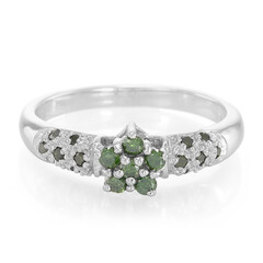 Zilveren ring met Fancy diamanten