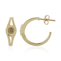 Gouden oorbellen met I2 Champagne Diamanten (de Melo)