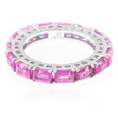 Zilveren ring met Madagaskar Roze Saffieren