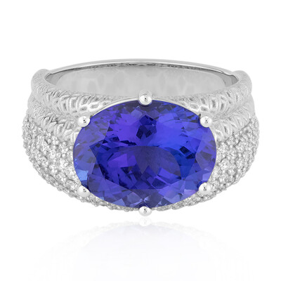 Gouden ring met een AAA tanzaniet (de Melo)