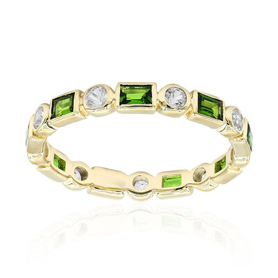 Gouden ring met Russische diopsiedstenen