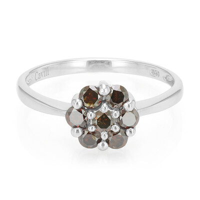 Zilveren ring met Fancy diamanten