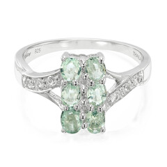 Zilveren ring met Paraiba toermalijnen
