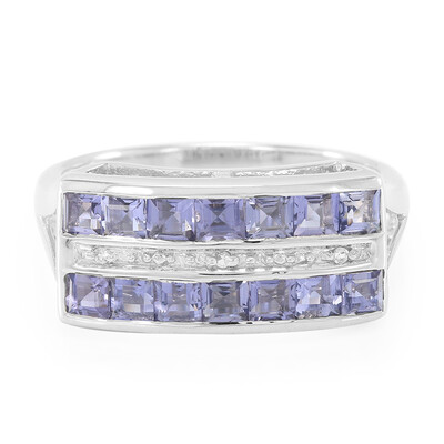 Zilveren ring met Ceylon iolieten