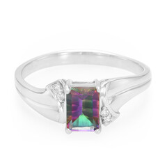 Zilveren ring met een mystieke-topaas