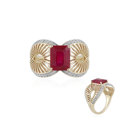 Gouden ring met een Madagaskar Robijn (Ornaments by de Melo)
