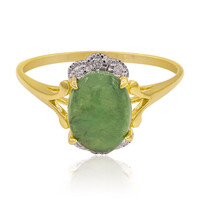 Gouden ring met een Edelgroene Jadeiet