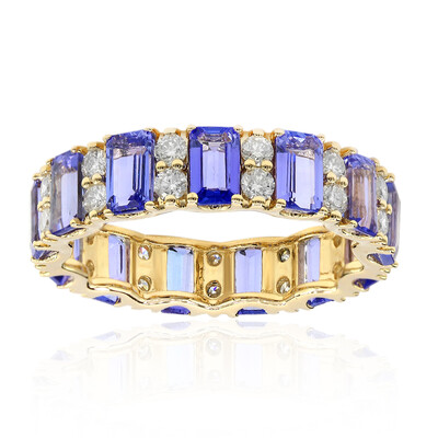 Gouden ring met AAA tanzanieten (CIRARI)
