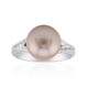 Zilveren ring met een paarse Ming parel (TPC)