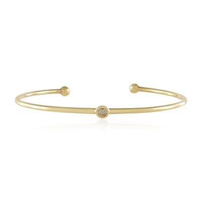 Zilveren armband met een VS1 champagne diamant