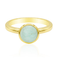 Zilveren ring met een aquamarijn