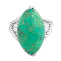 Zilveren ring met een Groene Kingman Mohave Turkoois